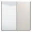 Armoire penderie à portes coulissantes Krupa 01 | Finition cachemire | 2,2 m de large | Porte miroir | Bords ABS