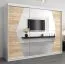 Armoire à portes coulissantes avec miroir Alphubel 06 | Blanc mat & Chêne Sonoma | 200 x 250 x 62 cm