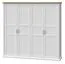 Chambre à coucher - Armoire, Couleur: Blanc / Noix - 227 x 236 x 59 cm (H x L x P)