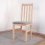 Chaise de salle à manger SIGULDA couleur chêne, rembourrage gris, mousse T-25 de qualité supérieure, bois de hêtre massif, aspect classique, matériaux de qualité supérieure