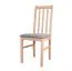 Chaise de salle à manger SIGULDA couleur chêne, rembourrage gris, mousse T-25 de qualité supérieure, bois de hêtre massif, aspect classique, matériaux de qualité supérieure