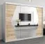250 cm de large Armoire avec 3 portes | 10 casiers | Couleur: Chêne Sonoma / Blanc Abbildung