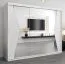 Grande 250 cm de large Armoire avec 10 casiers et 3 portes | Couleur: Blanc Abbildung
