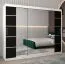 Grande 250 cm de large Armoire avec 3 portes | 10 casiers | Couleur: Blanc / Noir Abbildung