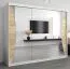 Grande 250 cm de large Armoire avec 3 portes | 10 casiers | Couleur: Chêne Sonoma / Blanc Abbildung