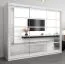 Grande 250 cm de large Armoire avec 10 casiers et 3 portes | Couleur: Blanc Abbildung