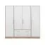 Chambre à coucher - Armoire, Couleur: Blanc / Chêne - Dimensions: 190 x 200 x 56 cm (H x L x P) Abbildung