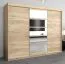 250 cm de large Armoire à portes coulissantes avec 3 portes | 10 casiers | 2 tringles à vêtements | Couleur: Chêne Sonoma Abbildung