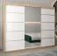 250 cm de large Armoire à portes coulissantes avec 3 portes | 10 casiers | 2 tringles à vêtements | Couleur: Chêne Sonoma / Blanc Abbildung