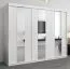 250 cm de large Armoire à portes coulissantes avec 10 casiers et 3 portes | Couleur: Blanc | Laminée Abbildung