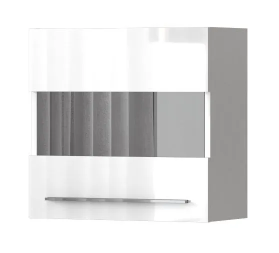 Armoire murale Garim 45, couleur : blanc brillant - 57 x 60 x 29 cm (H x L x P)