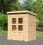 Petite maison de jardin avec toit à une pente, Couleur : Naturel, surface au sol : 2,2 m².