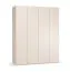 Porte pliante / Armoire / Couleur : Beige / incl. éclairage LED avec capteur de mouvement/ 2 tiroirs / Poignées : Or / 185 x 57 x 229,5 cm / 3 tringles à vêtements