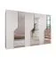 Armoire à portes battantes / 3 portes à miroir / Couleur : Blanc / 3 compartiments / 3 tringles à vêtements / Fonction Soft-Close / Poignées : Or / Dimensions : 300 x 52 x 202 cm / Penderie / Chants ABS