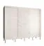 Armoire simple avec aspect marbre Jotunheimen 95, couleur : blanc - dimensions : 208 x 250,5 x 62 cm (h x l x p)