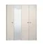 Armoire / 1 porte miroir / Couleur : Cachemire / 4 portes / Armoire à portes battantes / 2 tringles à vêtements / Dimensions : 179,5 x 56 x 210,5 cm / Poignées : Noir / 2 compartiments