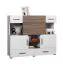Commode Bulolo 13 | Blanc & Noyer | 103 x 120 x 44 cm | Design moderne & rangement spacieux