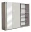 Armoire à portes coulissantes Sabadell 14 | Chêne / Beige Haute Brillance | 222 x 269 x 64 cm