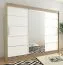 250 cm de large Armoire à portes coulissantes avec 3 portes | 10 casiers | 2 tringles à vêtements | Couleur: Chêne Sonoma / Blanc Abbildung