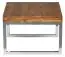 Table d'appoint en bois véritable / Table basse Apolo 183, Couleur : Sheesham / Chrome - Dimensions : 40 x 60 x 60 cm (H x L x P), Fait main en bois massif de Sheesham