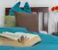 lit d'enfant / lit de jeunesse "Easy Premium Line" K8, hêtre massif verni brun foncé - couchette : 90 x 200 cm