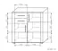 Commode Aitape 15, couleur : chêne Sonoma foncé - Dimensions : 92 x 90 x 40 cm (H x L x P)