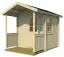 Maison de sauna Meßnerin avec plancher - Maison en madriers de 40 mm, Surface au sol : 6,2 m², Toit en bâtière