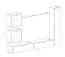 Exceptionnel meuble-paroi Balestrand 280, couleur : gris / blanc - dimensions : 180 x 280 x 40 cm (h x l x p), avec 10 compartiments