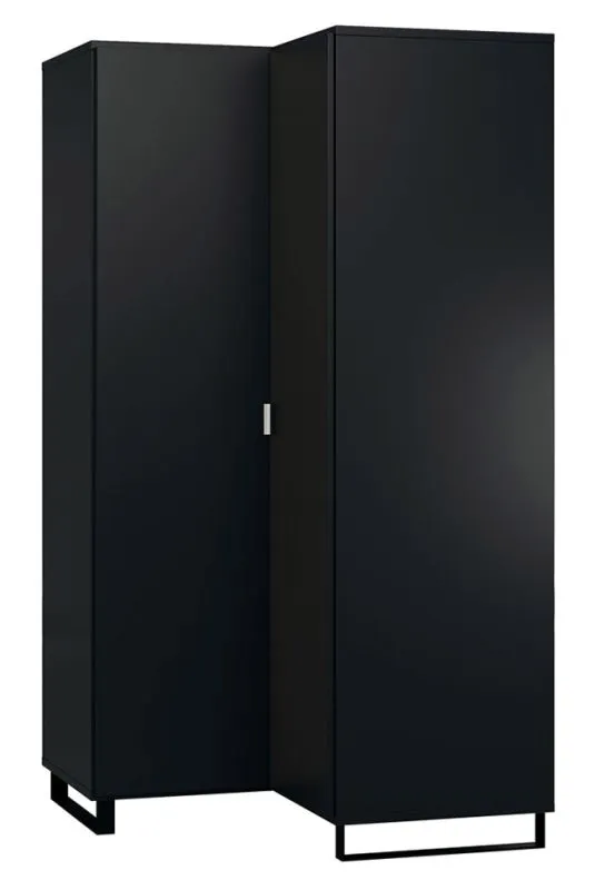 102 cm de large Armoire avec 2 portes | Couleur: Noir Abbildung