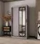 Penderie / Cachemire / 2 tringles / 5 compartiments / 100 x 62 x 200 cm / Porte miroir décorative / Armoire à portes coulissantes / Détails modernes