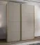 Armoire / Armoire à portes coulissantes | 11 compartiments | 245,5 x 200 x 64 cm | 10 étagères | 2 tringles à vêtements | 2 portes coulissantes | Couleur : cachemire | Fermeture en douceur