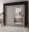 Armoire à portes coulissantes / Cachemire / 10 compartiments / 2 tringles / Finition haut de gamme / 180 x 62 x 200 cm / Armoire / Porte miroir / Design moderne