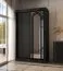 Armoire / Noir mat / 5 compartiments / 2 tringles / Finitions haut de gamme / 120 x 62 x 200 cm / Armoire à portes coulissantes / Porte miroir / Design moderne