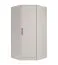 Armoire d'angle avec grand espace de rangement Hannut 09, Couleur : Cachemire, réversible, dimensions : 190 x 95 x 95 cm, deux tringles à vêtements, six compartiments