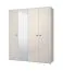 Armoire / 1 porte miroir / Couleur : Cachemire / 4 portes / Armoire à portes battantes / 2 tringles à vêtements / Dimensions : 179,5 x 56 x 210,5 cm / Poignées : Noir / 2 compartiments