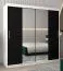 200 cm de large Armoire avec 10 casiers et 2 portes | Couleur: Blanc / Noir Abbildung