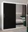 200 cm de large Armoire avec 10 casiers et 2 portes | Couleur: Blanc / Noir Abbildung