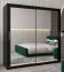 200 cm de large Armoire avec 10 casiers et 2 portes | Couleur: Noir Abbildung