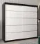 200 cm de large Armoire à portes coulissantes avec 2 portes | 10 casiers | 2 tringles à vêtements | Couleur: Blanc / Noir Abbildung
