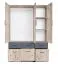 Armoire | 3 portes battantes | 6 tiroirs | 4 casiers | avec tringle à vêtements | 136 cm de large | Couleur: Chêne Abbildung