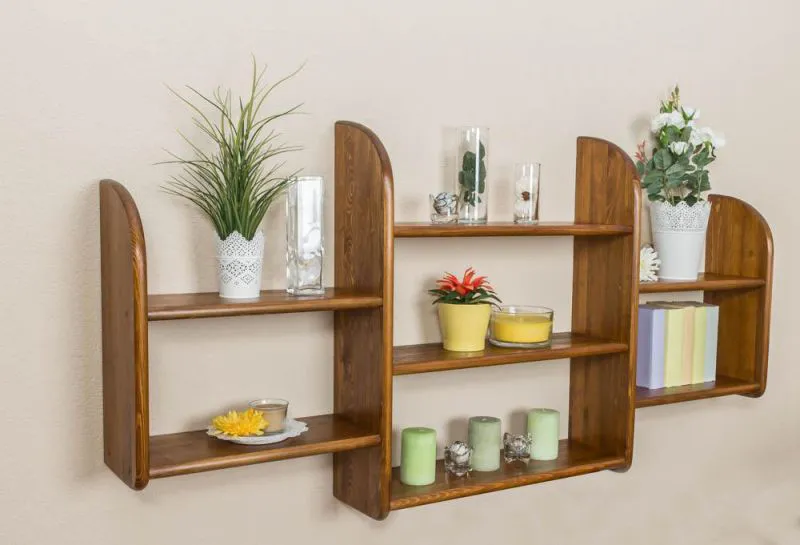 Étagère - 150 cm de large, Pin Bois-massif, Couleur: Chêne Abbildung