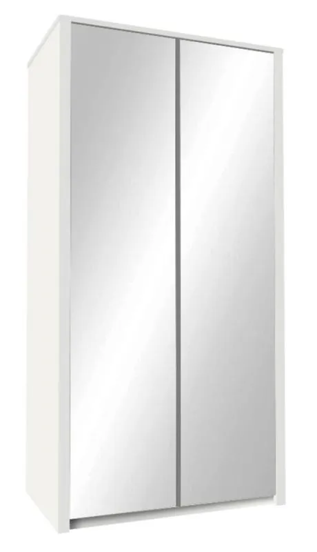 113 cm de large Armoire avec 2 portes | Couleur: Blanc Abbildung