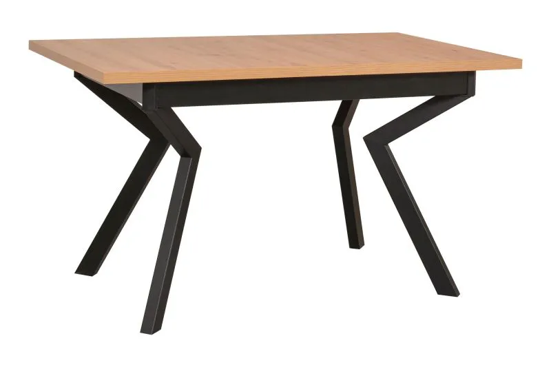 Table à manger moderne VILIS | 80 x 140/180 cm | Plateau 32 mm | Pieds métal | Facile à assortir