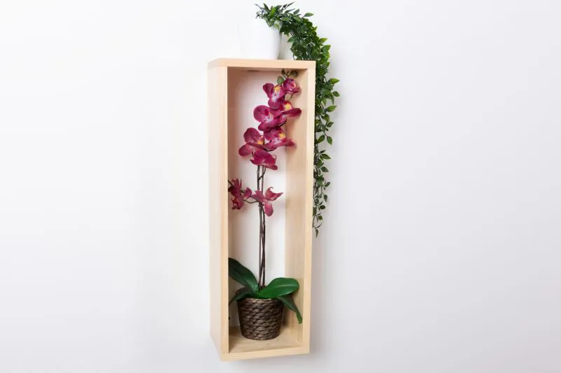Étagère murale en pin massif naturel Junco 292 | 80 x 25 x 20 cm | Design moderne