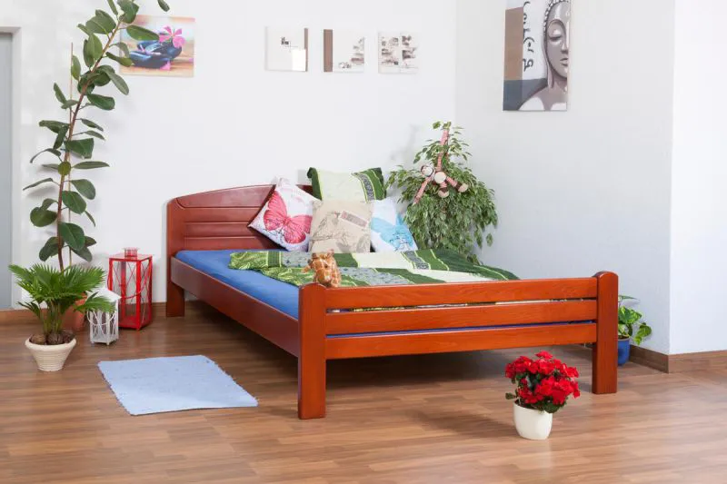 Hêtre Bois massif Lit 160 x 200 cm Cerise Abbildung