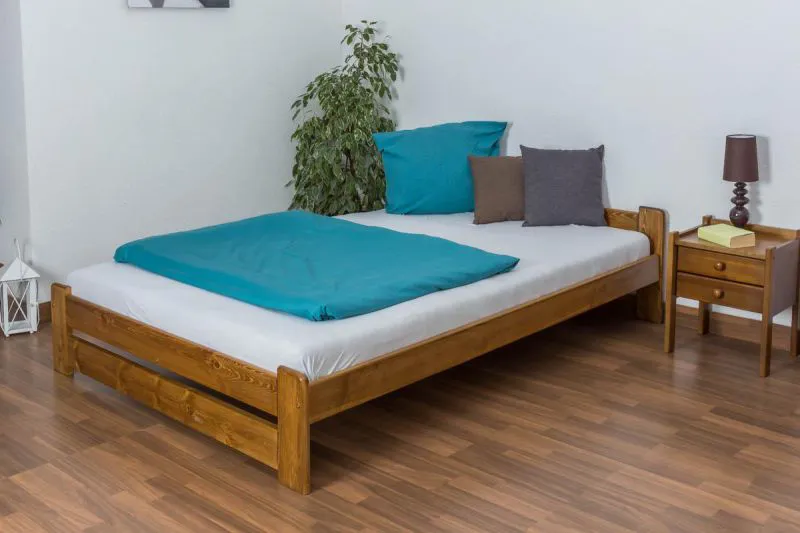 Pin Bois massif Lit 140 x 200 cm Naturel Abbildung