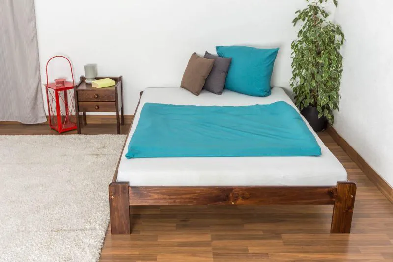 Pin Lit en bois Cadre de lit 140 x 200 cm Noisette Abbildung