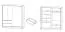 Armoire au design moderne Kirkdale 01, couleur : blanc / Chêne de Sonoma - Dimensions : 214 x 204 x 62 cm (h x l x p), avec grand espace de rangement