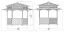 Pavillon Craspedia 01 en bois de pin, massif, imprégné sous pression, surface de base 5,5 m², plancher inclus, toit en pavillon, pagode de jardin, abri en bois