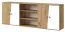 Extension d'armoire Sirte 17, Couleur : Chêne / Blanc / Gris mat - Dimensions : 80 x 213 x 40 cm (H x L x P)
